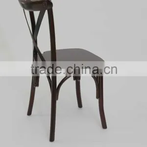 Franch Wood Cross Back Chair Dining Chair thumbnail-4