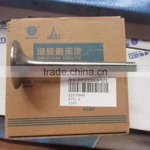 Weichai Deutz Engine 12159608 Exhaust Valve for FOTON LOVOL FL936F Wheel Loader Part thumbnail-1