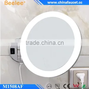 8'' Round Brass Acrylic Mirror Led Compact Bathroom Wall Mirror Quality Choice thumbnail-2