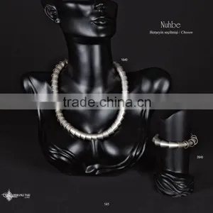 Ring Earring Bracelet Necklace Hellenic Jewelery Set Made in Turkey thumbnail-2