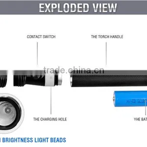 Cheap High Power Long Distance Aluminum Portable The Middle East LED Rechargeable Flashlight Torch - JD129 Keen thumbnail-4