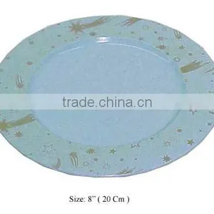Printed Charger Plate, Charger Tray, Designer Plate, Metal Charger Plate thumbnail-1
