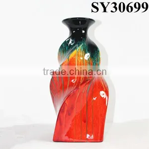 Glazed Vase for Sale Cheap Tall Red Flower Vase thumbnail-4