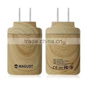 Quick Charge 3.0 Daul USB Wall Charger, USB Travel Charger, Travel Charger Wood thumbnail-4