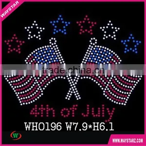 4TH Of July Rhinestones Iron On Clothes Transfers thumbnail-1