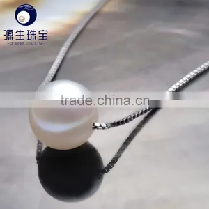 Natural Real Pearl Pendant Necklace Silver S925 Chain for Wholesale thumbnail-5