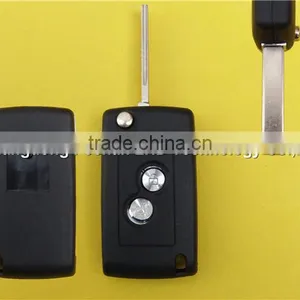 New Style PEUGEOT 107 207 407 Remote Flip Key Case Shell Blank thumbnail-1