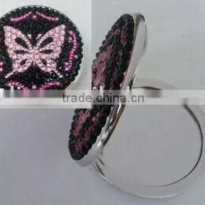 Double Side Cosmetic Mirror With Diamond thumbnail-1