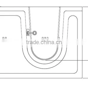 White Acrylic Walk in Bathtub for the Elderly thumbnail-5
