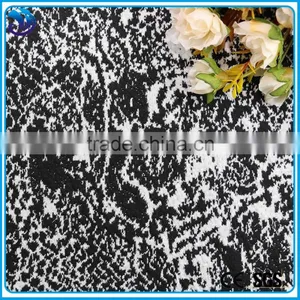 Black White Knit Jacquard Soild Dyed Soft Polyester Spandex Fabric thumbnail-2