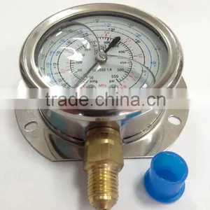 Sanrong Refrigerant Pressure Gauge for Air Conditioner, Low High Oil Filled Pressure Gauge for Refrigeration thumbnail-1