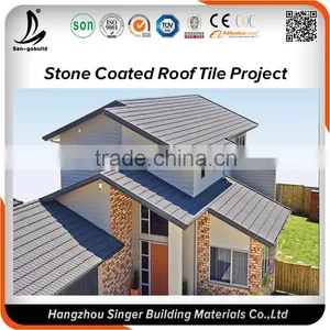 Lightweight Color Coated Galvanized Steel Roof Sheet, Stone Coated Aluminum Steel Roof Tile thumbnail-3