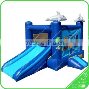 Cheap Air Bouncer Floating Inflatable Water Trampoline thumbnail-1