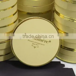 High Quality Round Flower Box With Gold Stamping Logo(ZJ-60056-003) Quality Choice thumbnail-3