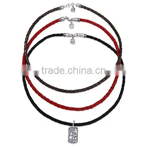 China Manufacturer 2014 Fashion Leather Necklace ,colourful Pendent Necklace thumbnail-1