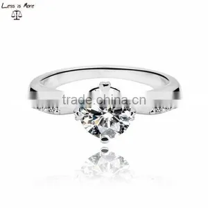 CZ Sterling Silver Cubic Zirconia Wedding Ring Set Wholesale Wedding Jewelry thumbnail-2