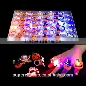 Professional Design Holidays Rings Customized Wholesale Cheap Plastic Led Finger Ring thumbnail-1