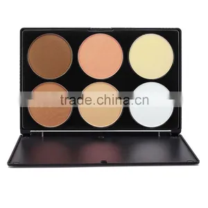 6 Color Face Powder Foundation Waterproof Powder Foundation thumbnail-1