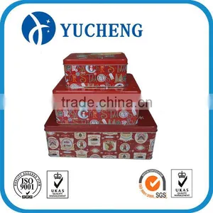 New Household Custom Rectangle Gift Candy/cookie Package Metal Tin Can thumbnail-2