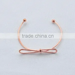 High Quality Environmental Copper Cuff Bangle&Bracelet Multicolour Bowknot Bracelet thumbnail-6