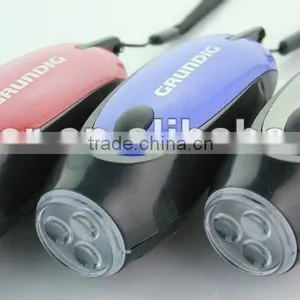 3 LED Dynamo Plastic Flashlight thumbnail-1
