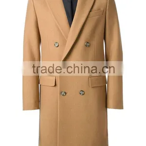 2014 New Style Camel Cashmere Tailor Made Long Coat Men thumbnail-1
