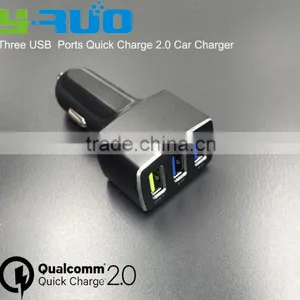 Aluminum Alloy Shell Qualcomm Certified Quick Charge QC 2.0 USB Car Charger for Samsung , Htc, or Tablet thumbnail-4