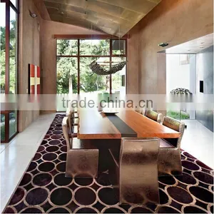 Circle Patterned Rugs Yellow Rugs Colorful Carpets thumbnail-4