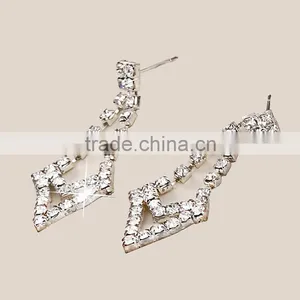 New Fashion Silver Tassels Tiara Necklace & Earrings Jewelry Sets for Women thumbnail-6