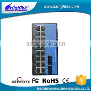 HighTek HK-86216 DIN-Rail Fiber Optic Industrial Ethernet Switch thumbnail-1