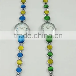 Stylish Lovely Stone Strap Design for Women Japan Quartz Ladies Wrist Watch thumbnail-1