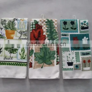 Printed Microfiber Towel Kitchen Towel Cotton Dish Towel Made in China thumbnail-1