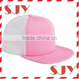 Wholesale Blank 5 Panel Flat Bill Trucker Cap Hats thumbnail-5