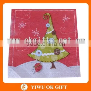 Christmas Tree Pattern Printed Paper Napkin for Party Supply thumbnail-5