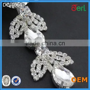 2016 New Arrival Beaded Crystal Chain Trimming for Wedding Dress Belt Designs thumbnail-2