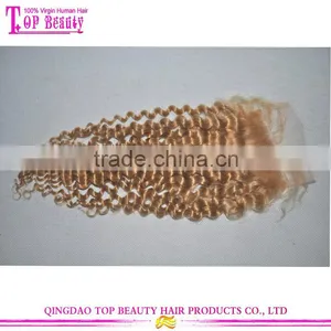 Factory Price Good Quality 613 Kinky Curly Hair Closure 100% Brazilian Hair Closure thumbnail-4