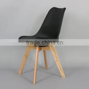 Black Emes Chair for Living Room Wooden Solid Legs thumbnail-1