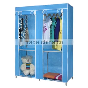 2014 Hot Sale Portable Folding Fabric Canvas Clothes Closet Wardrobe Closet thumbnail-1
