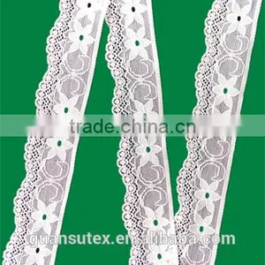 White French Chantilly Lace Trimming Nylon Bridal Lace Trimming thumbnail-1