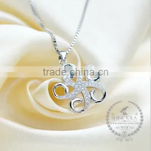 925 Sterling Silver Octopus Creative Pendant Necklace Fashion Women Necklace Supplies 6360454 thumbnail-2