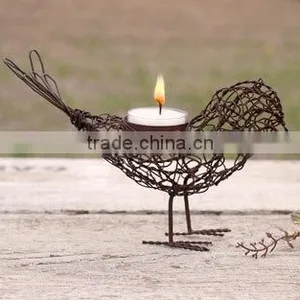 Handmade Bird Iron Candle Holder thumbnail-1