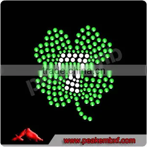 Iron On Irish Motifs Green Leaf for Hotfix Korea Stones thumbnail-1