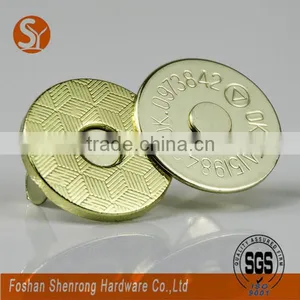 Beautiful Gold Color Magnetic Snaps 12mm Diameter for Briefcase thumbnail-1