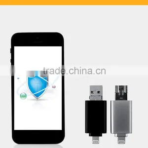 Paypal Acceptable Custom Logo 3 in 1 Usb Flash Drive u Disk for Mobile and Computer thumbnail-1