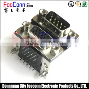 Good Price D-SUB Connector, 9 Pin Right Angle Connector Dual Port thumbnail-5
