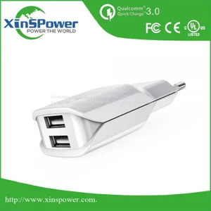 High Technology Item EU Plug 5V 2.1A Poetable USB Charger for Cell Phone thumbnail-3