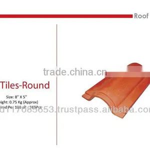 Roof Tiles Round, Clay, Natural Color/ Eco Friendly/ Heat Insulation/ Water Resistance/ Cooler Temperature thumbnail-1