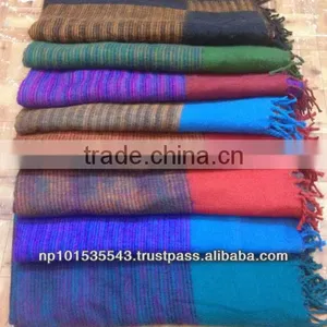 Blanket Woolen/ Handmade Acrylic Blanket/ Light Weight Blanket thumbnail-1