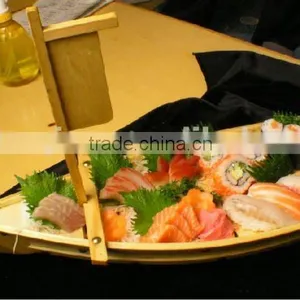 High Quality Pine Wood Sushi Boat Sushi Boat Wood Disposable Sushi Container thumbnail-1