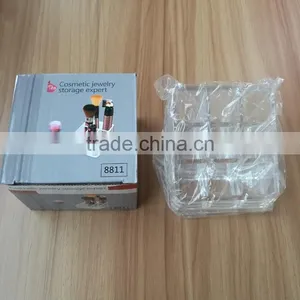 Wholesale Innovative Household Beautful Square Clear Cosmetic Acrylic Makeup Organizer With 9 Grids for Store Jewelry Cosmetic thumbnail-5